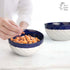 Studio Pottery Dual Tone White Blue Ceramic Snack Bowls Set Of 2 - The Earth Store - Bowl
